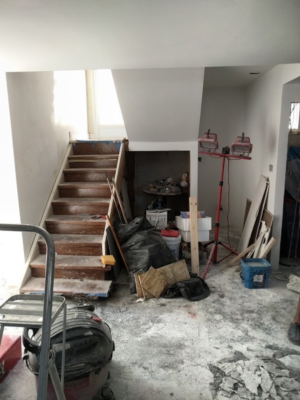 Bar under stairs construction