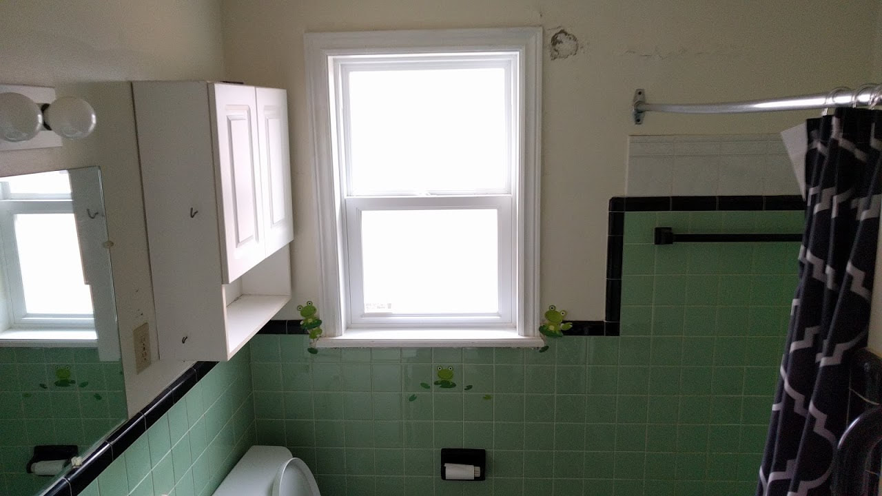 Washroom reno before and after